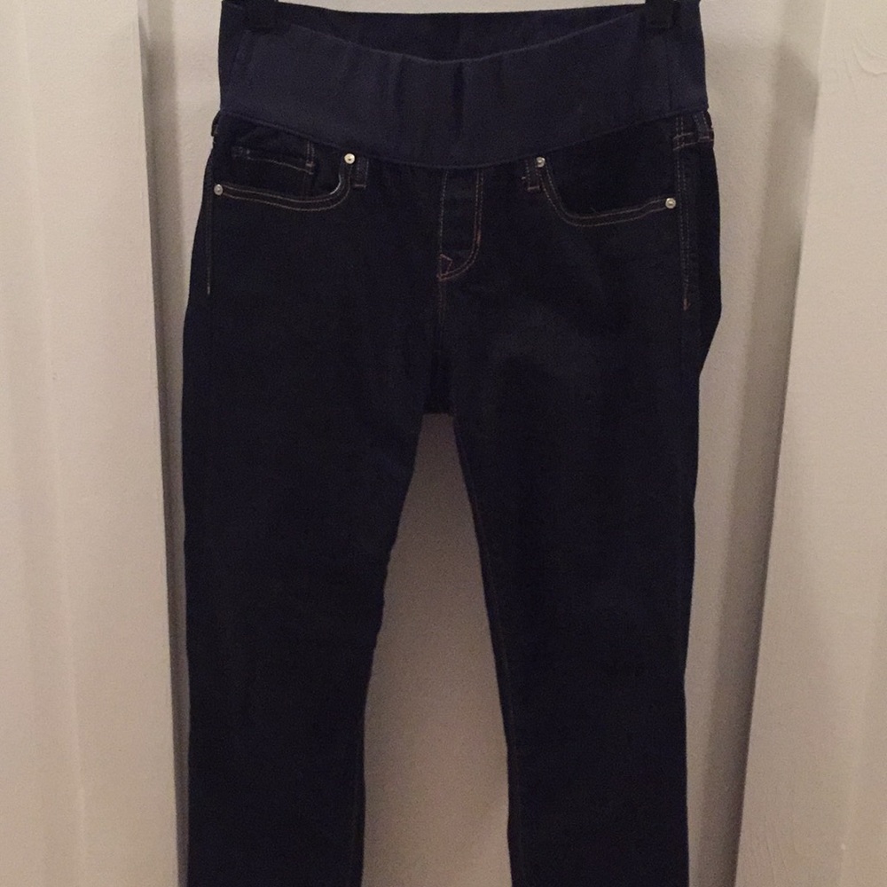Maternity Gap dark denim skinny leg jeans